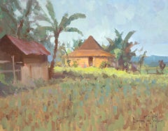"Bali Rice Fields" Modern Impressionist Scene in Bali