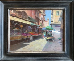 "Ballaro Market" Plein Air Oil Of Sicily