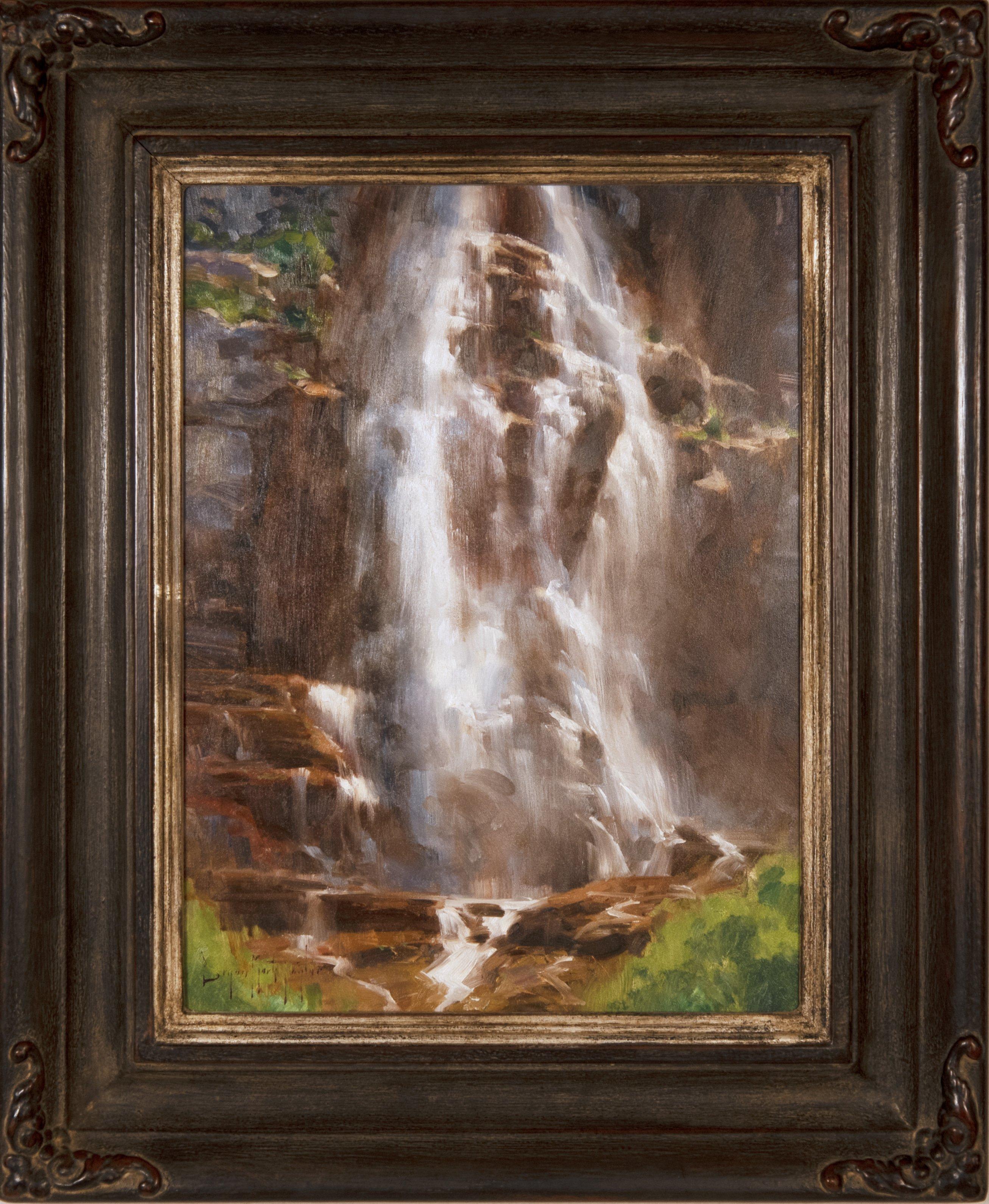 Bryan Mark Taylor Landscape Painting - "Bridal Veil Falls" by Bryan mark Taylor
