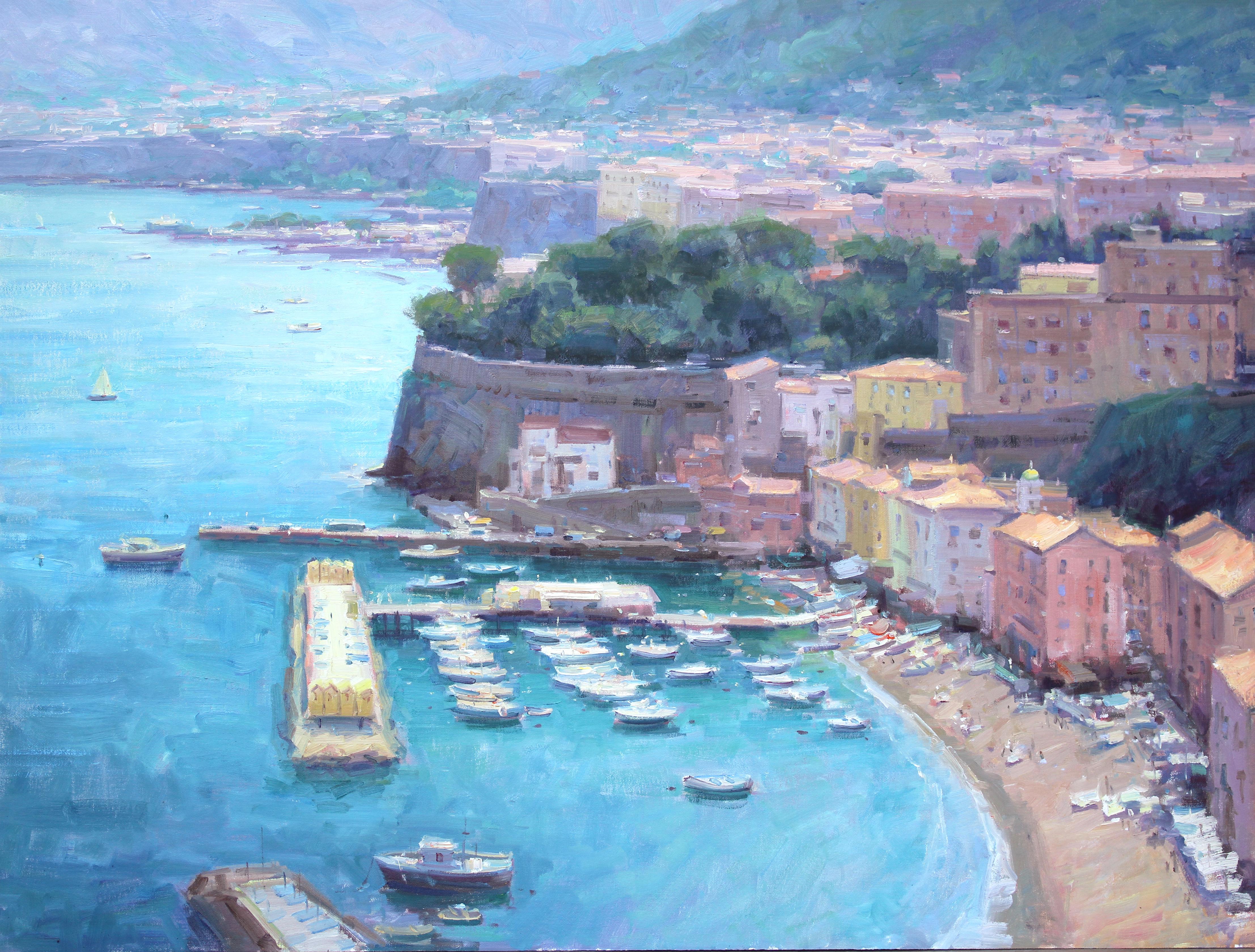 "Grand Overlook, Sorrento" Modern Impressionist Oil by Bryan Mark Taylor