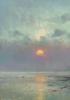 "Main Beach Sunset II" Modern Impressionist Southern California Seascape