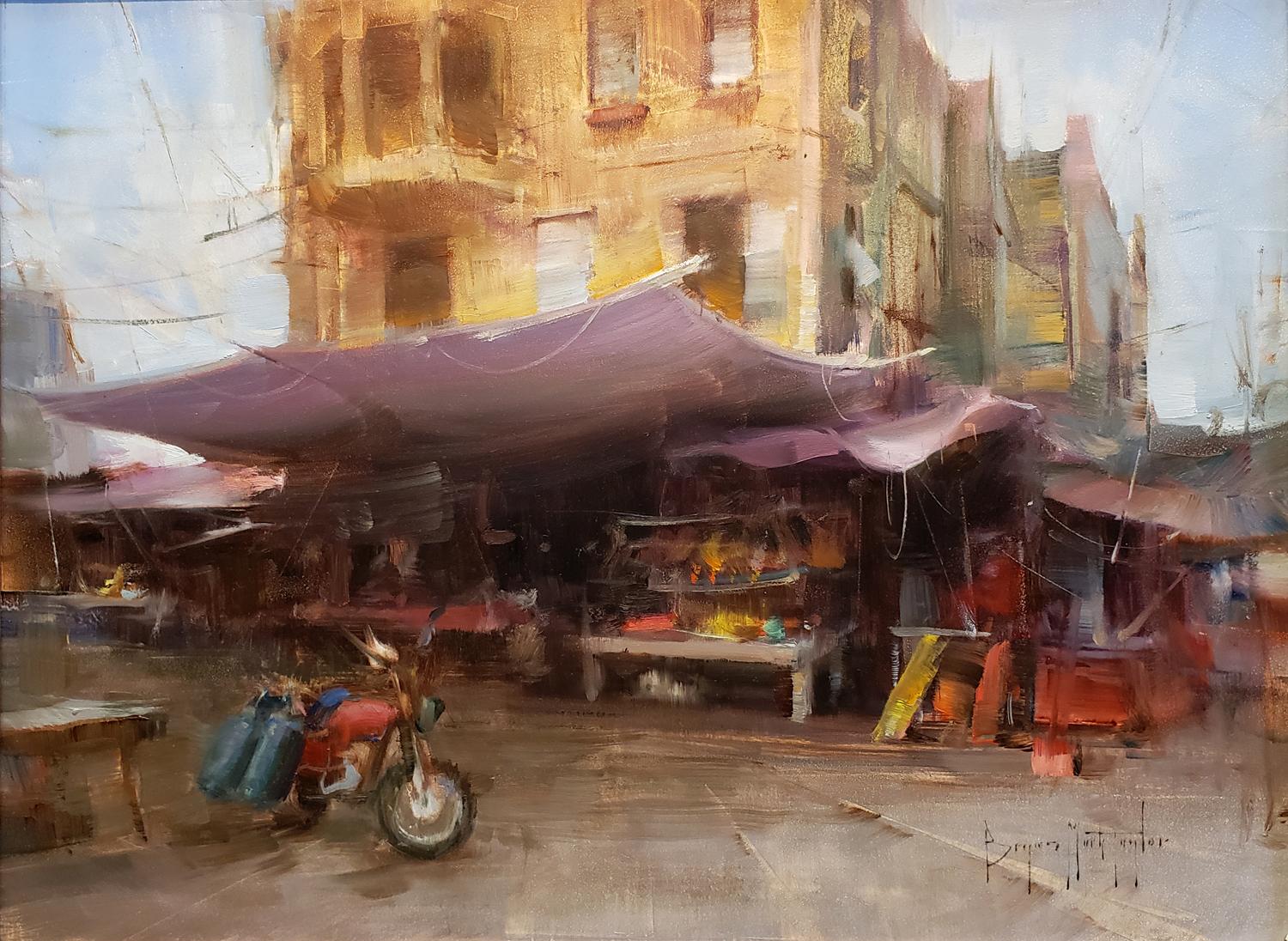 Market Day - Painting by Bryan Mark Taylor