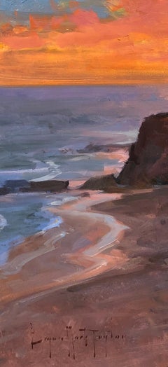 Paysage marin californien impressionniste moderne "Vue de la Montage"""""