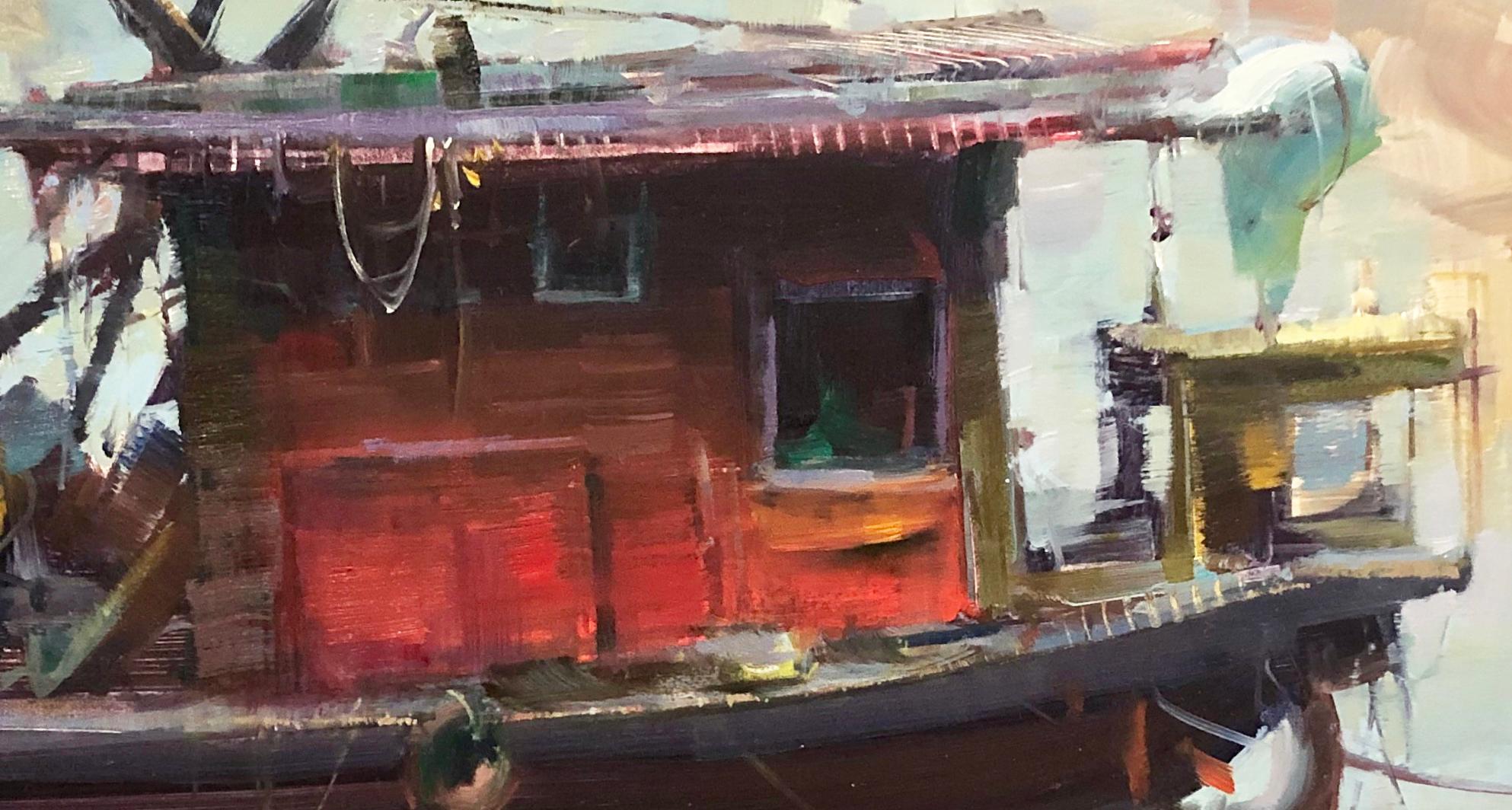 Modern Impressionist China River Scene 