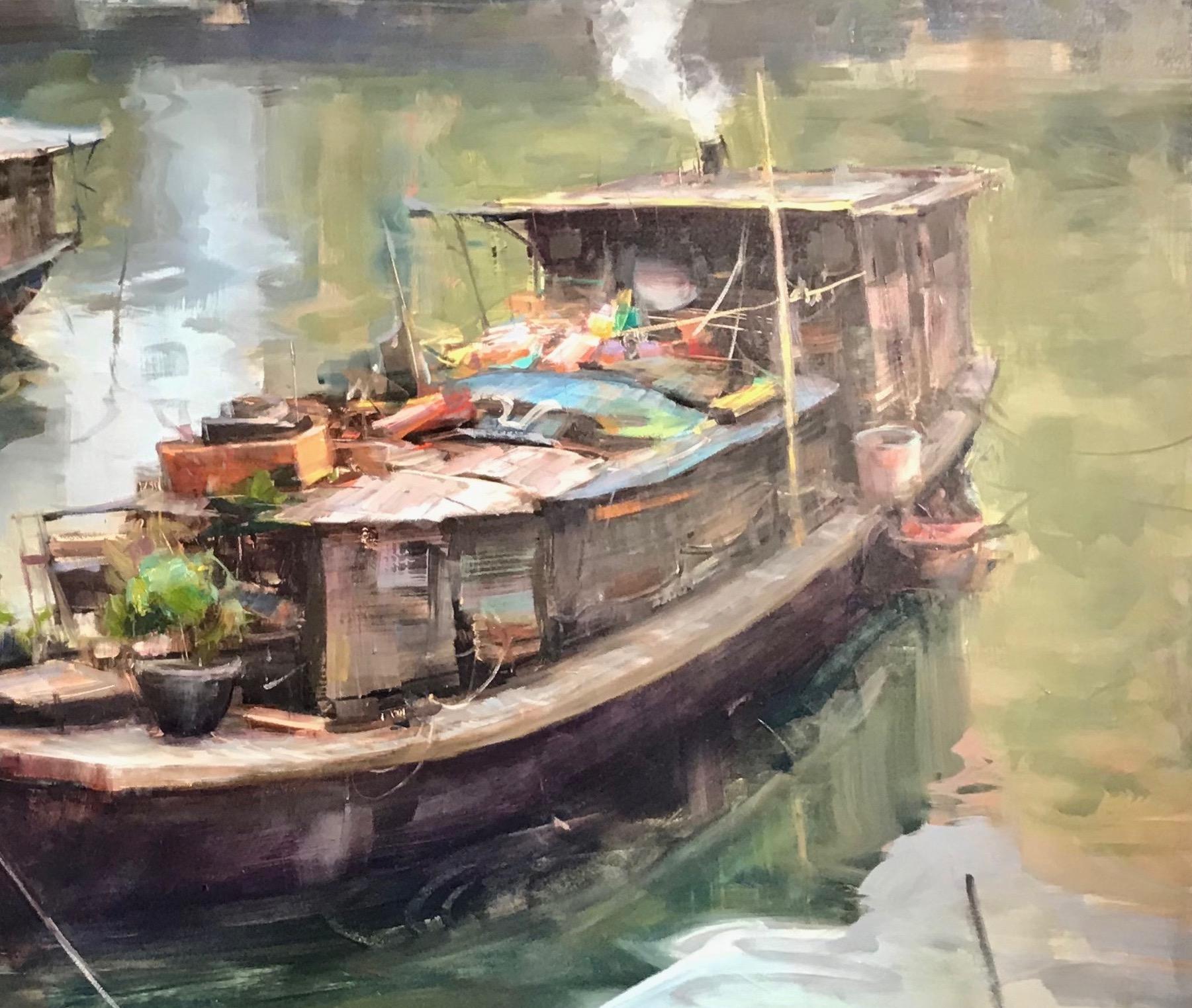 Modern Impressionist China River Scene 