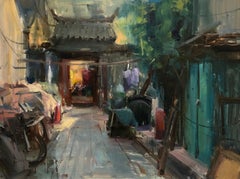 Modern Impressionist China Scene "Beijing Hutong" Oil 