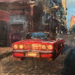 Modern Impressionist Cityscape "Cruising Havana" Oil by Bryan Mark Taylor