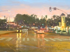Modern Impressionist Cityscape "Laguna Beach Traffic"