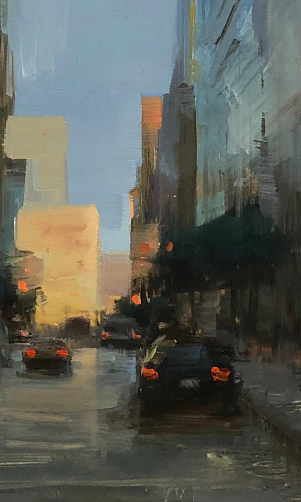 Paysage urbain impressionniste moderne en plein air « San Francisco Downtown » (quartier de San Francisco) - Painting de Bryan Mark Taylor