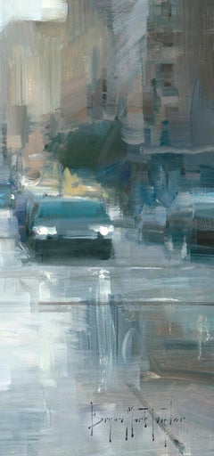 Modern Impressionist Cityscape "San Francisco. Rain"  Oil