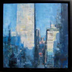 Modern Impressionist Cityscape "Skyline" Oil by Bryan Mark Taylor