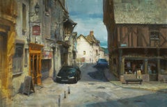 Modern Impressionist French Plein air Landscape oil "Village of The Loire Valley