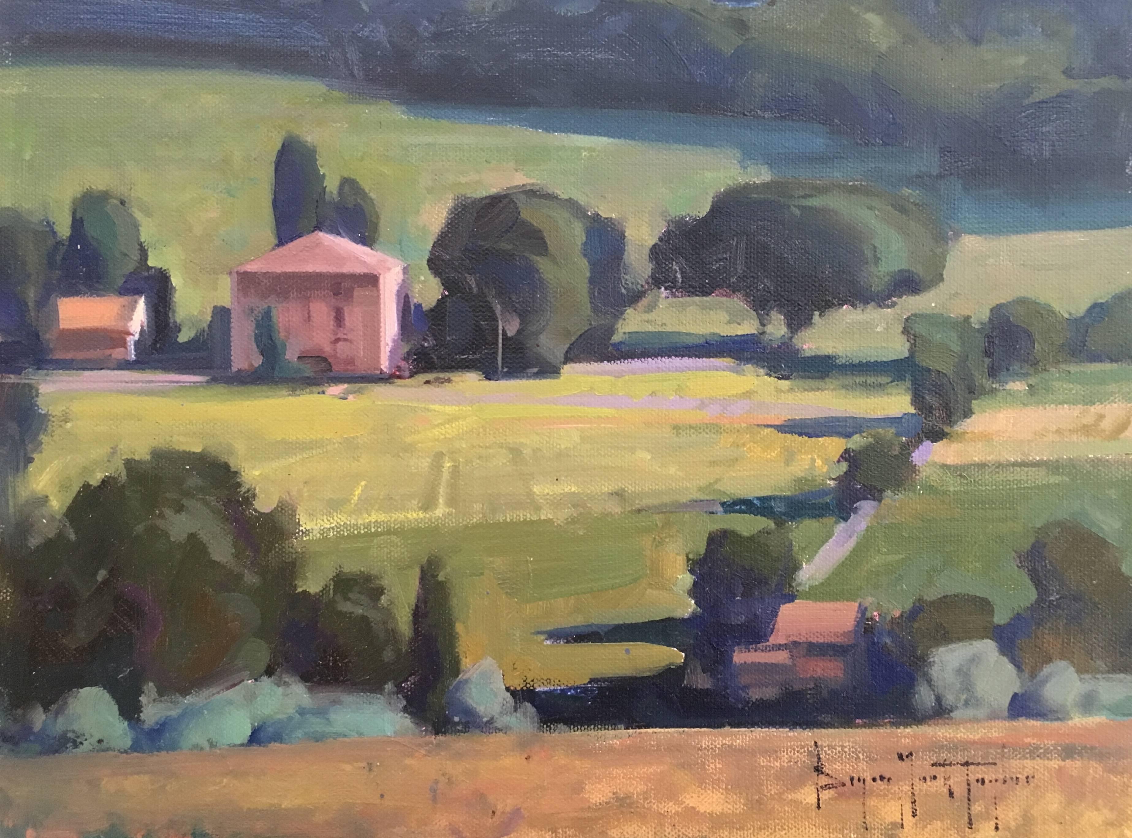 Modern Impressionist Italy Scene "Italian Countryside" Oil by Bryan Mark Taylor