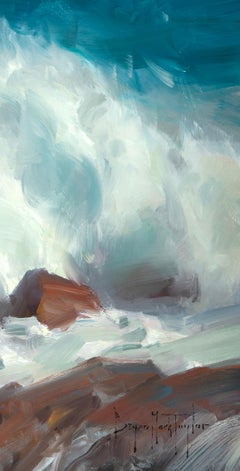 "Rocky Coastline " Modern Impressionist California Seascape