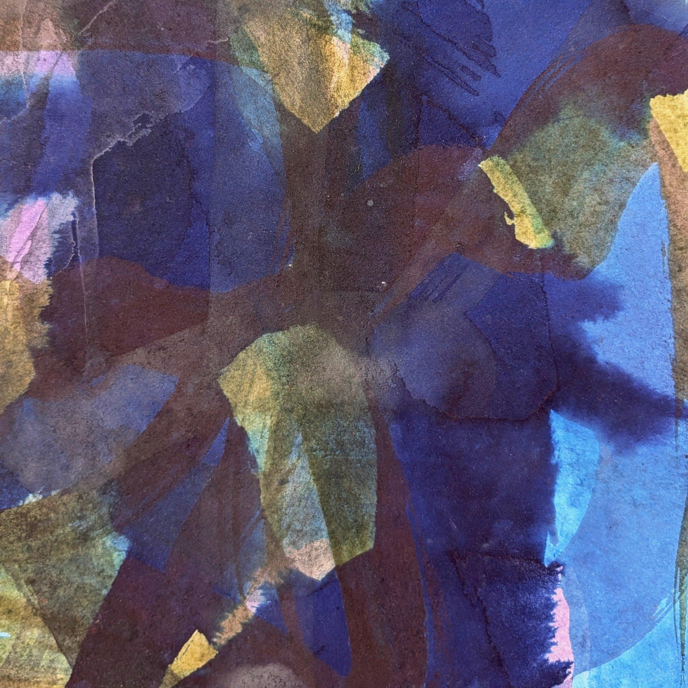 Chung Center Middle Way, Aruna Ghar Studio, New Dehli - Abstract Painting by Bryan Mulvihill 