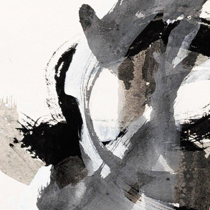 Chung Middle Way, hommage à Shinzan Mayame Roshi, Aruna Ghar Studio, New Dehli - Painting de Bryan Mulvihill 