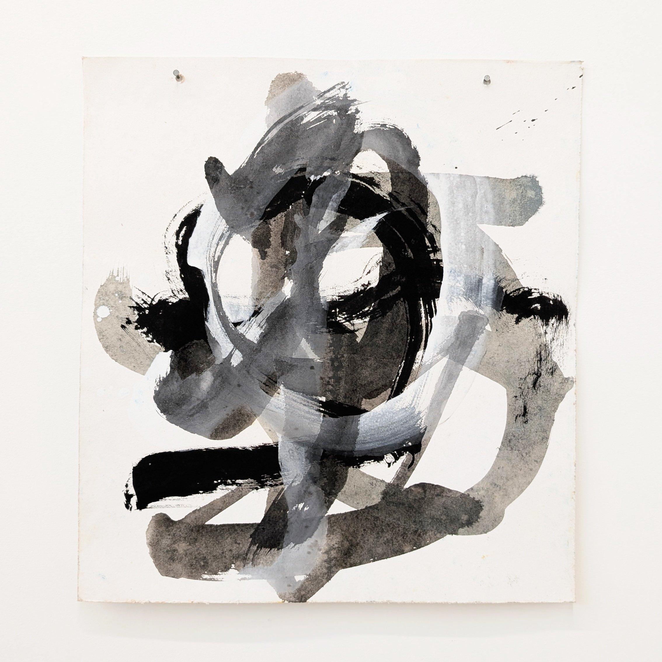 Abstract Painting Bryan Mulvihill  - Chung Middle Way, hommage à Shinzan Mayame Roshi, Aruna Ghar Studio, New Dehli