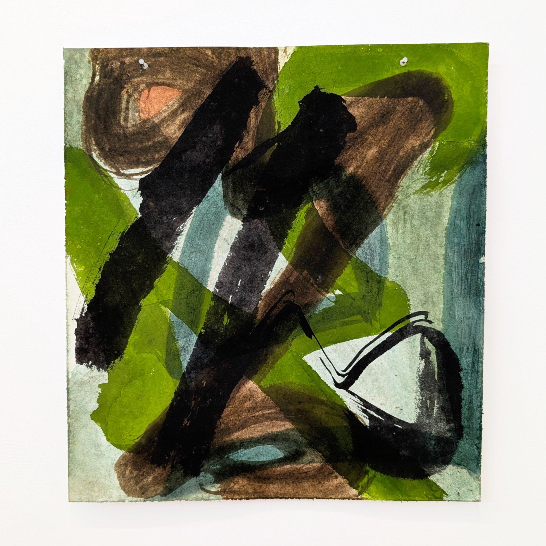 Abstract Painting di Bryan Mulvihill  - I'Shi Stone, Una bocca sotto una scogliera particella fondamentale, Omaggio a Xi Shi