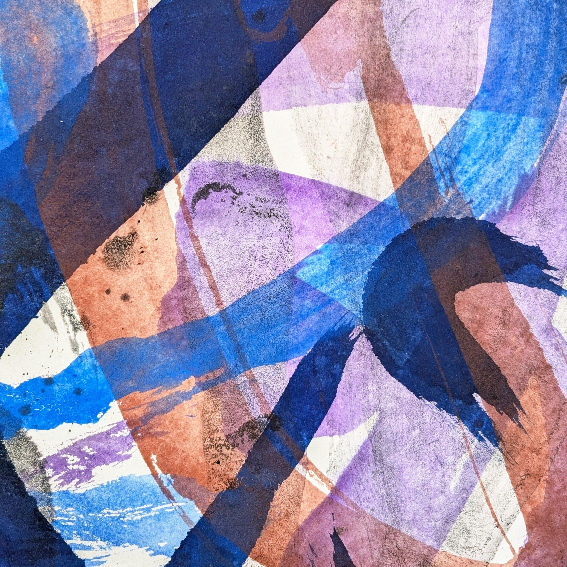 Shin Heart Mind, Hommage an Wang Wi Zhi, Aruna Ghar Studio, New Dehli (Abstrakt), Painting, von Bryan Mulvihill 