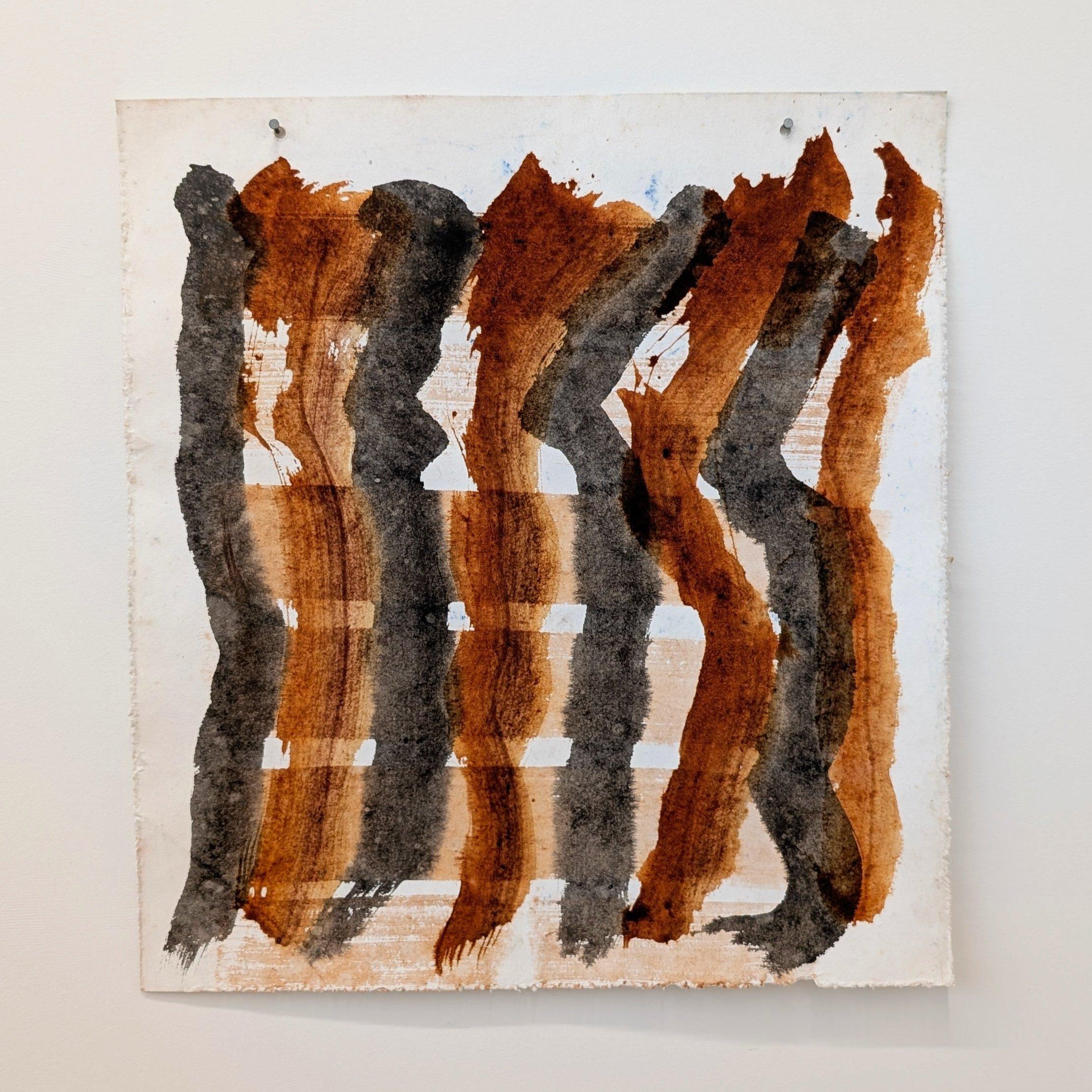Bryan Mulvihill  Abstract Painting - Sprouts with Snake bite, I-Ching Hexigram, Aruna Ghar Studio, New Dehli