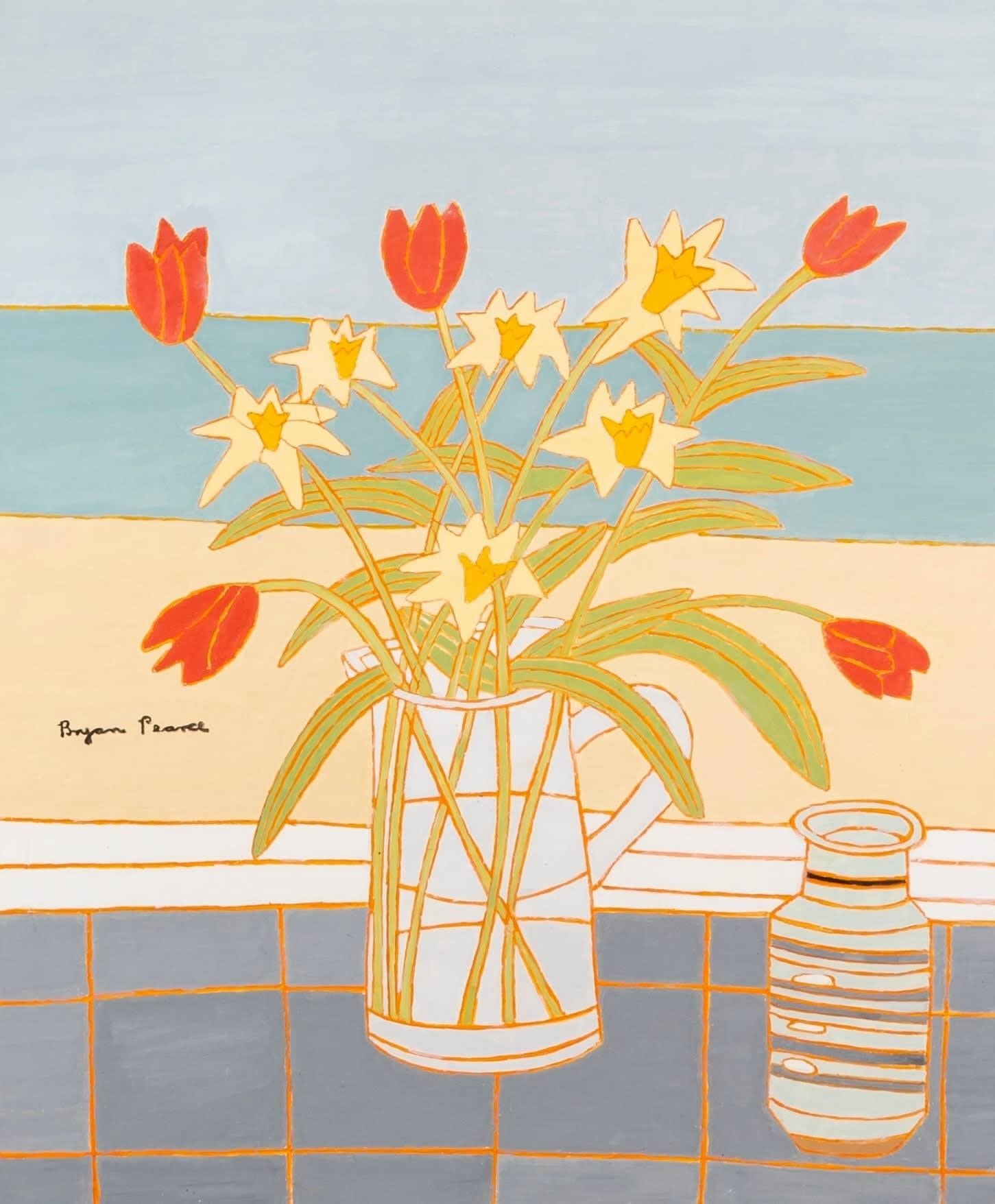 Naturaleza muerta, Pintura al óleo sobre tabla de Bryan Pearce, 1987

Más información:
Técnica: Óleo sobre tabla
61 x 50,8 cm
24 x 20 pulg.
Firmado y fechado verso

Nacido en St Ives, donde permaneció toda su vida, Bryan Pearce está reconocido como