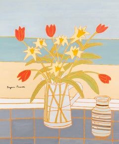 Naturaleza muerta, Pintura al óleo sobre tabla de Bryan Pearce, 1987