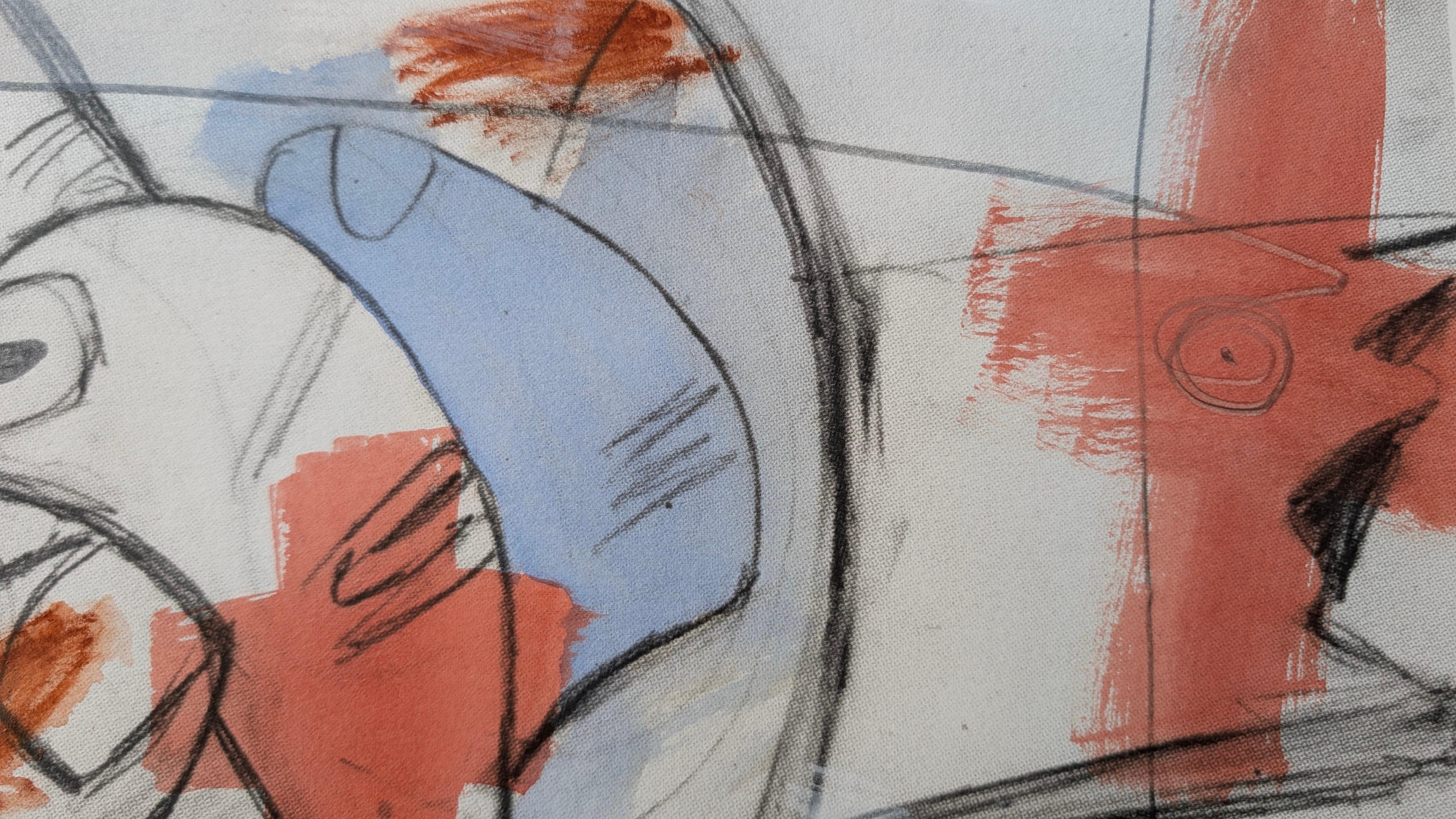 This powerful work on paper is a singular piece from the 