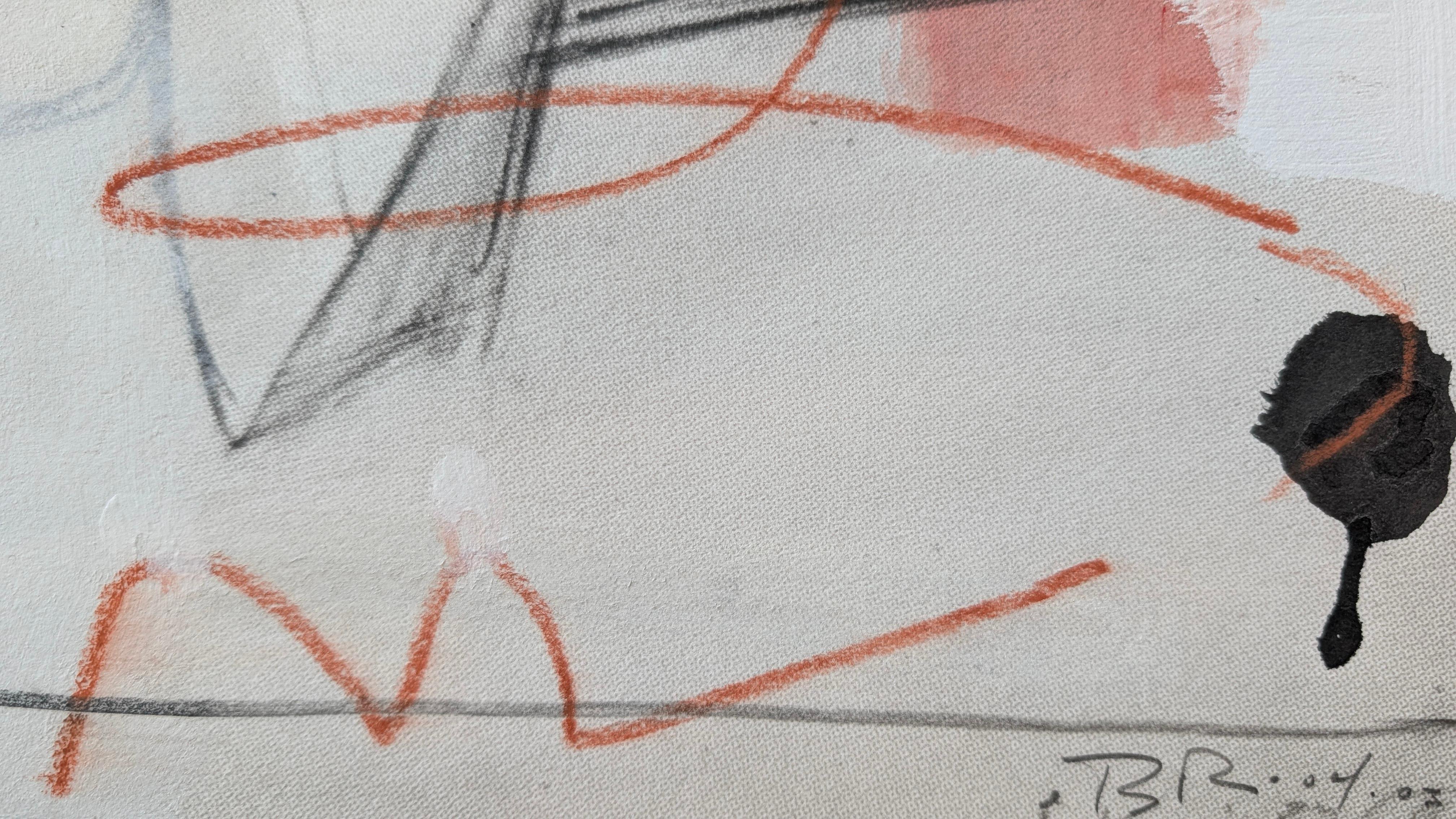 Diese kraftvolle Arbeit auf Papier ist ein Einzelstück aus der Serie 