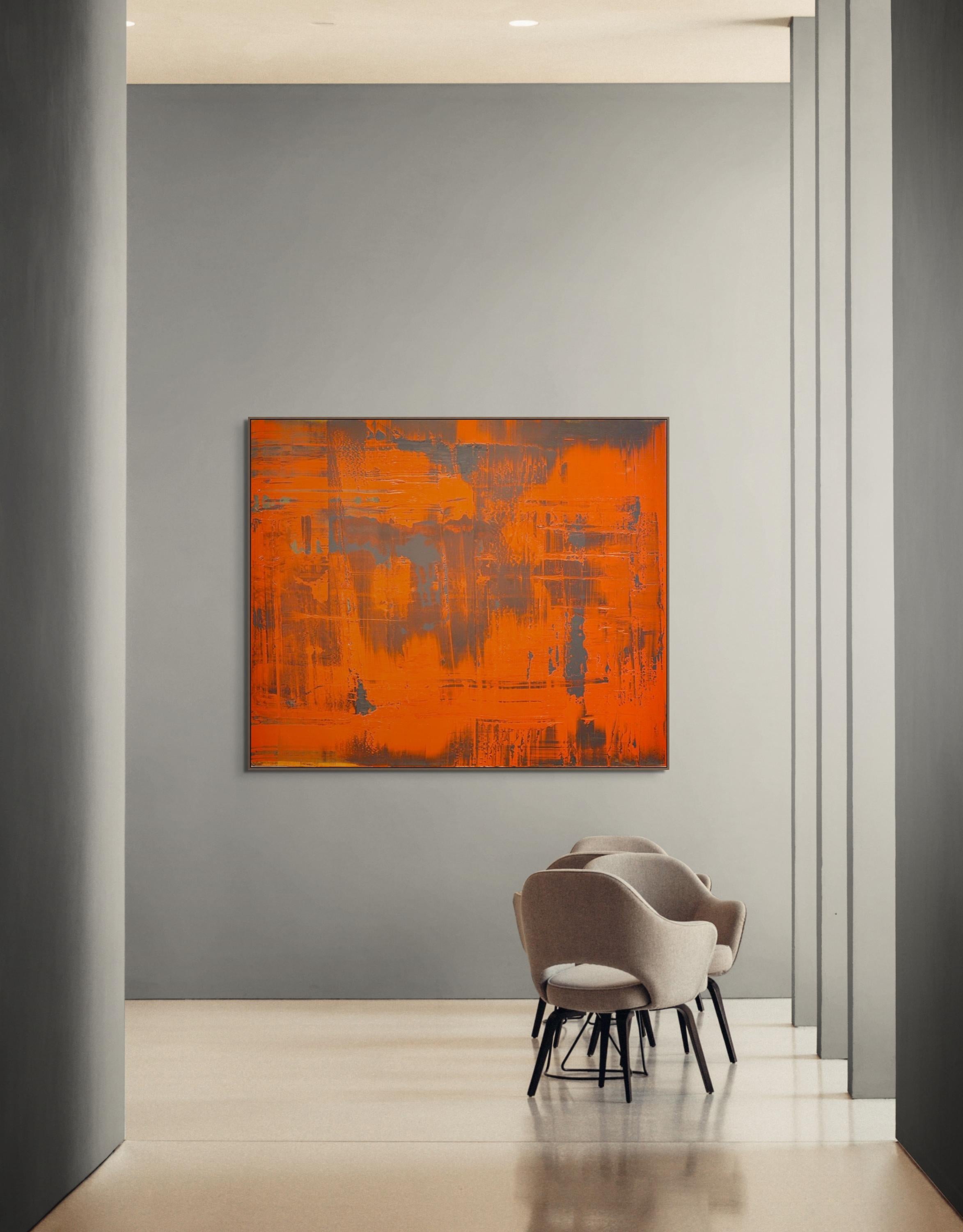 AP 1 - Red Abstract Painting by Bryan Ryley