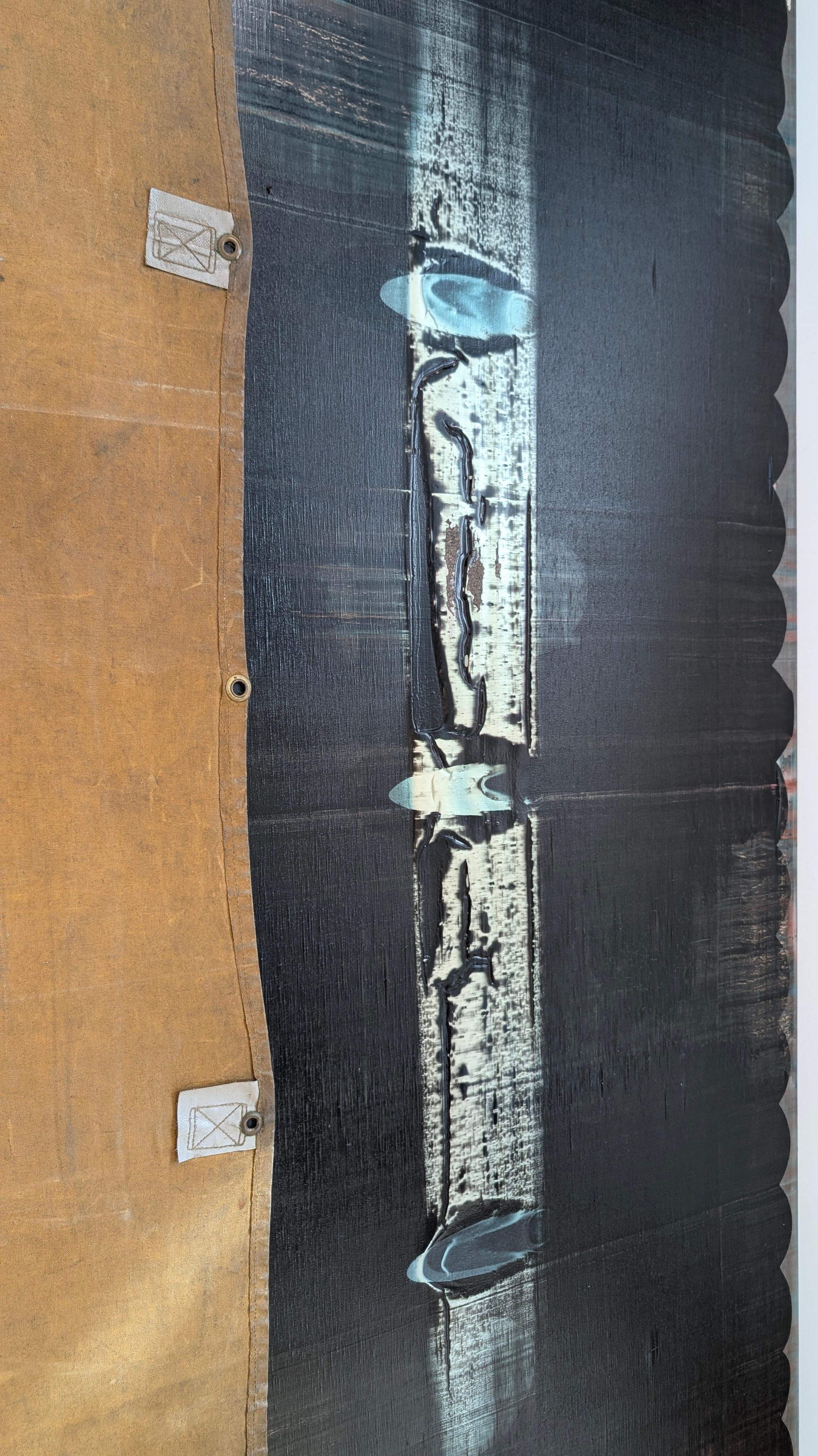 Hornby - Noir Abstract Painting par Bryan Ryley