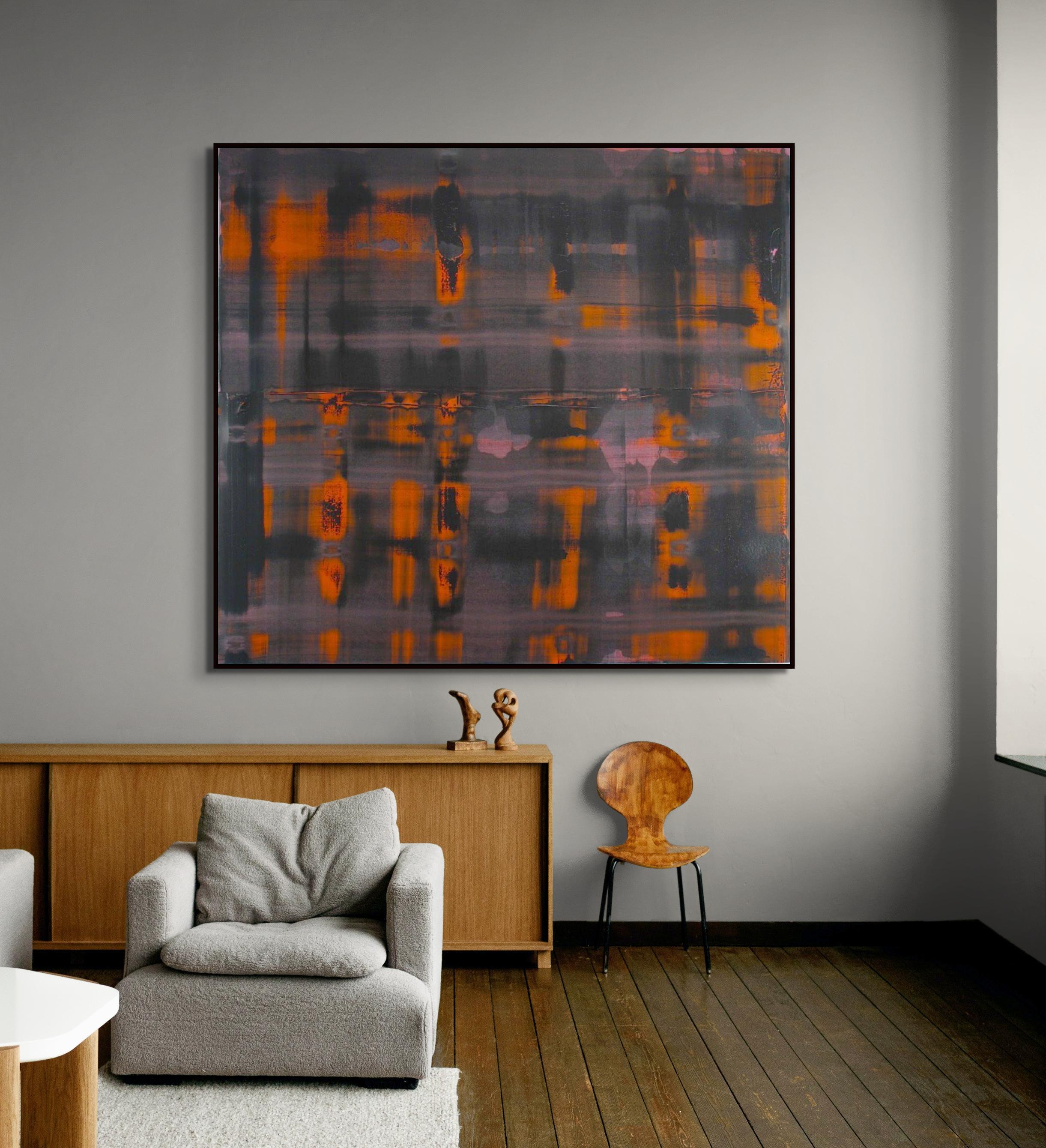 PASEO DE LA REFORMA - Gray Abstract Painting by Bryan Ryley