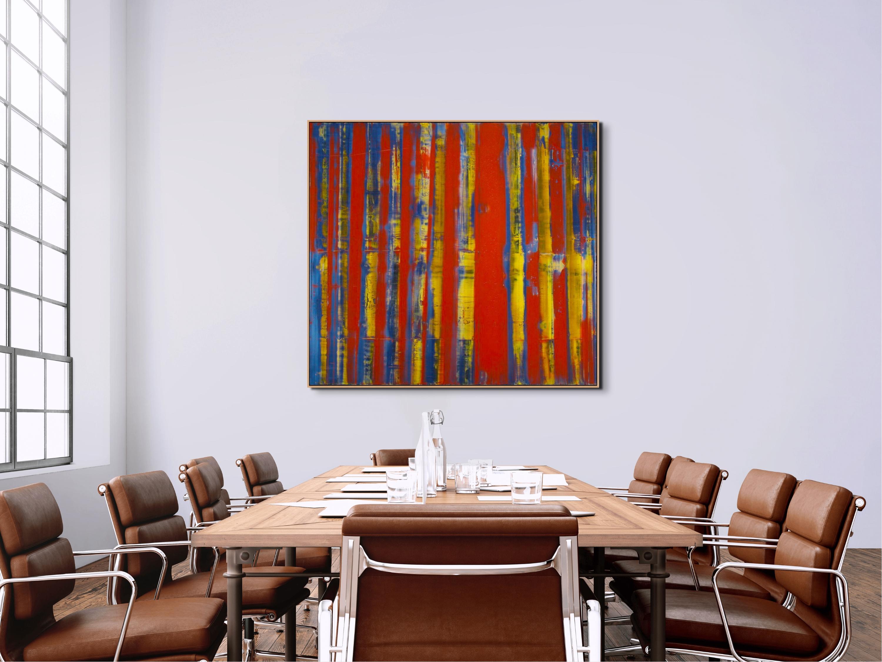 RED SPLIT - Abstract Painting Marrón de Bryan Ryley