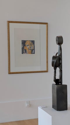 Pittura espressionista astratta di strada su carta fatta a mano, 2010