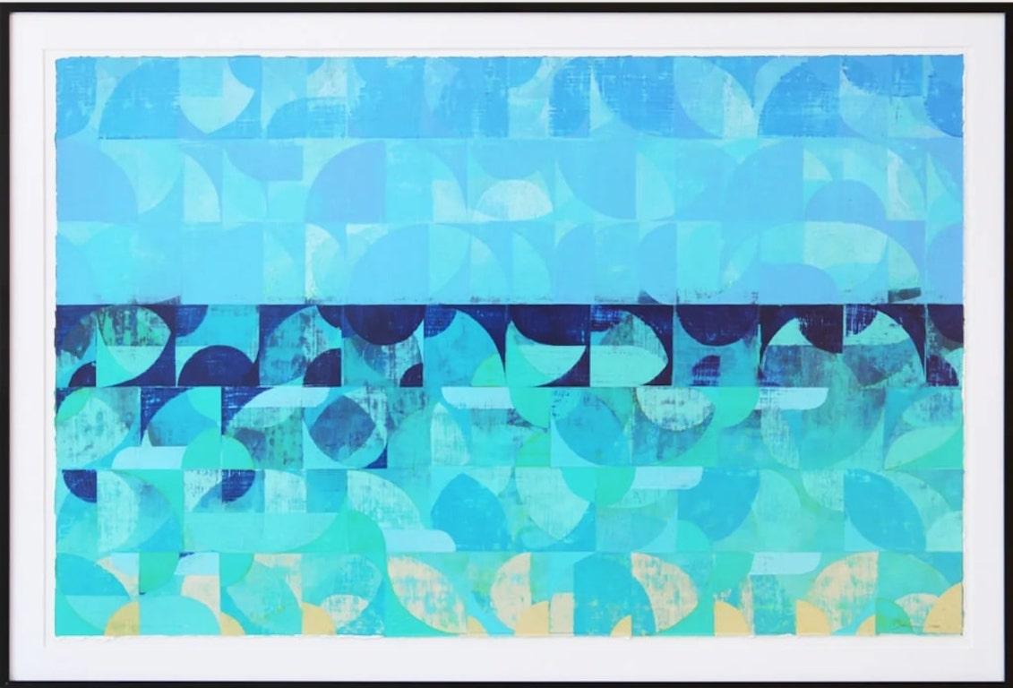 Bryce Nihill Abstract Painting – Meereslandschaft, „karibisch“