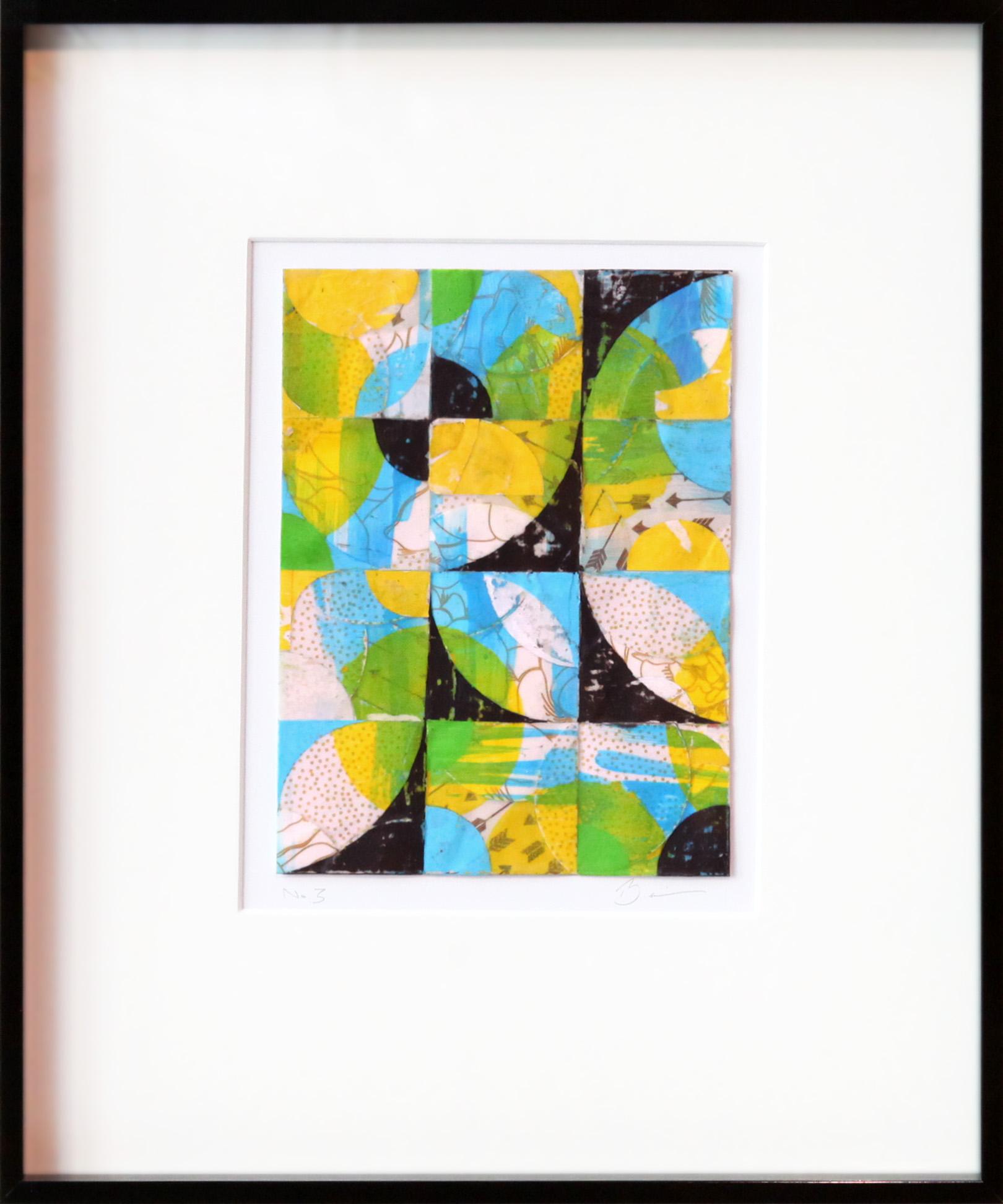 This is an original abstract acrylic paint and collage artwork by San Diego artist, Bryce Nihill. Its dimensions are 13.5" x 15.6 "x 1.4". It comes framed. A certificate of authenticity will follow delivery. 

Intrigued by the concepts set forth in