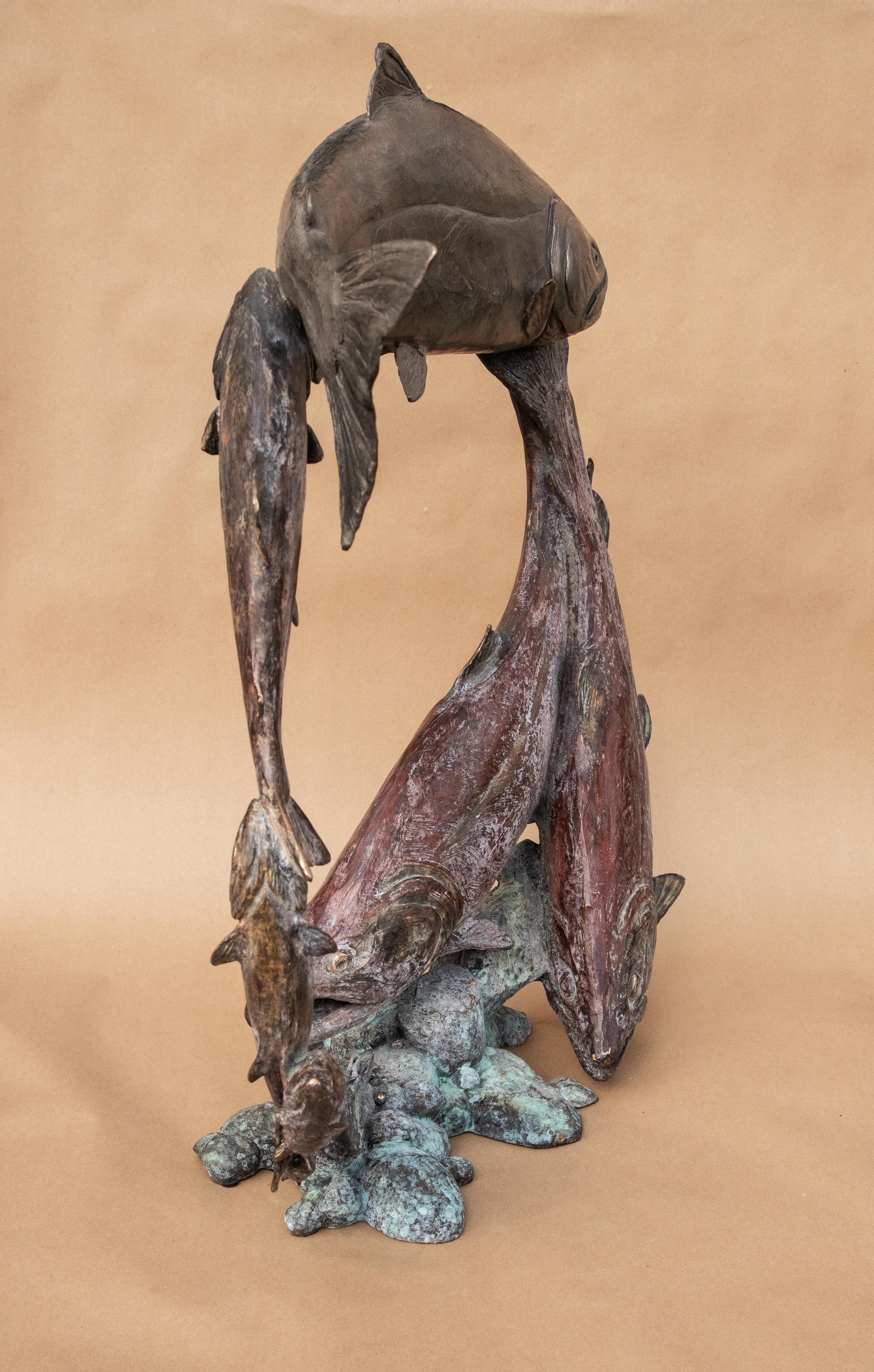 Bronze sculpture with an inscribed signature and edition number by the Artist on the bronze base of the piece.
7/30
