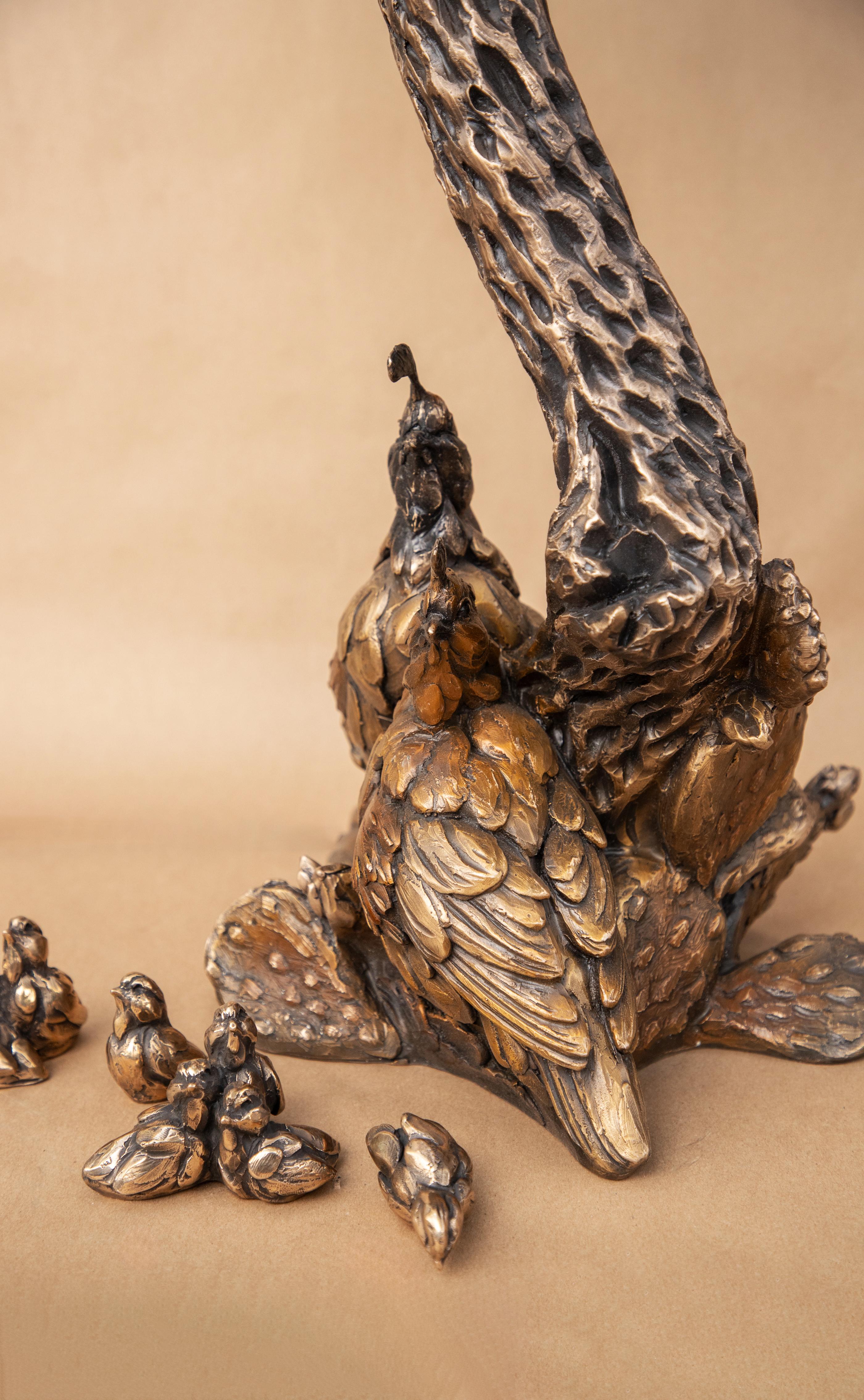 Bronze sculpture with an inscribed signature and edition number by the Artist on the bronze base of the piece.
24/30