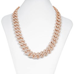 Fully Iced Out Box Lock 18K Gold Cuban Bracelet