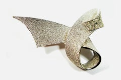 BSK - Retro Strass Band Brosche - Signiert - Vereinigte Staaten - CIRCA 1950's