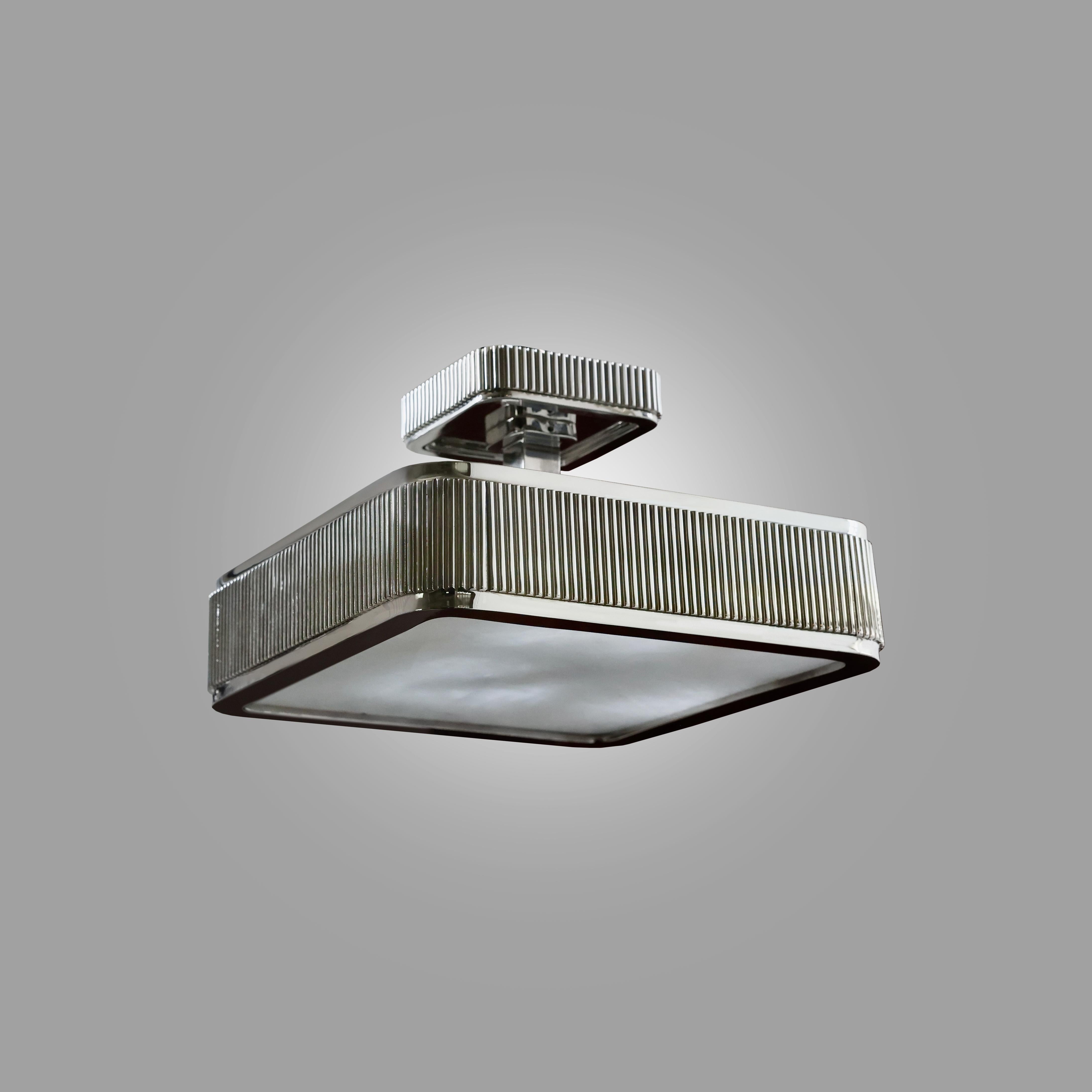 Contemporary BSO 12 Semi Flush Mount By Phoenix For Sale