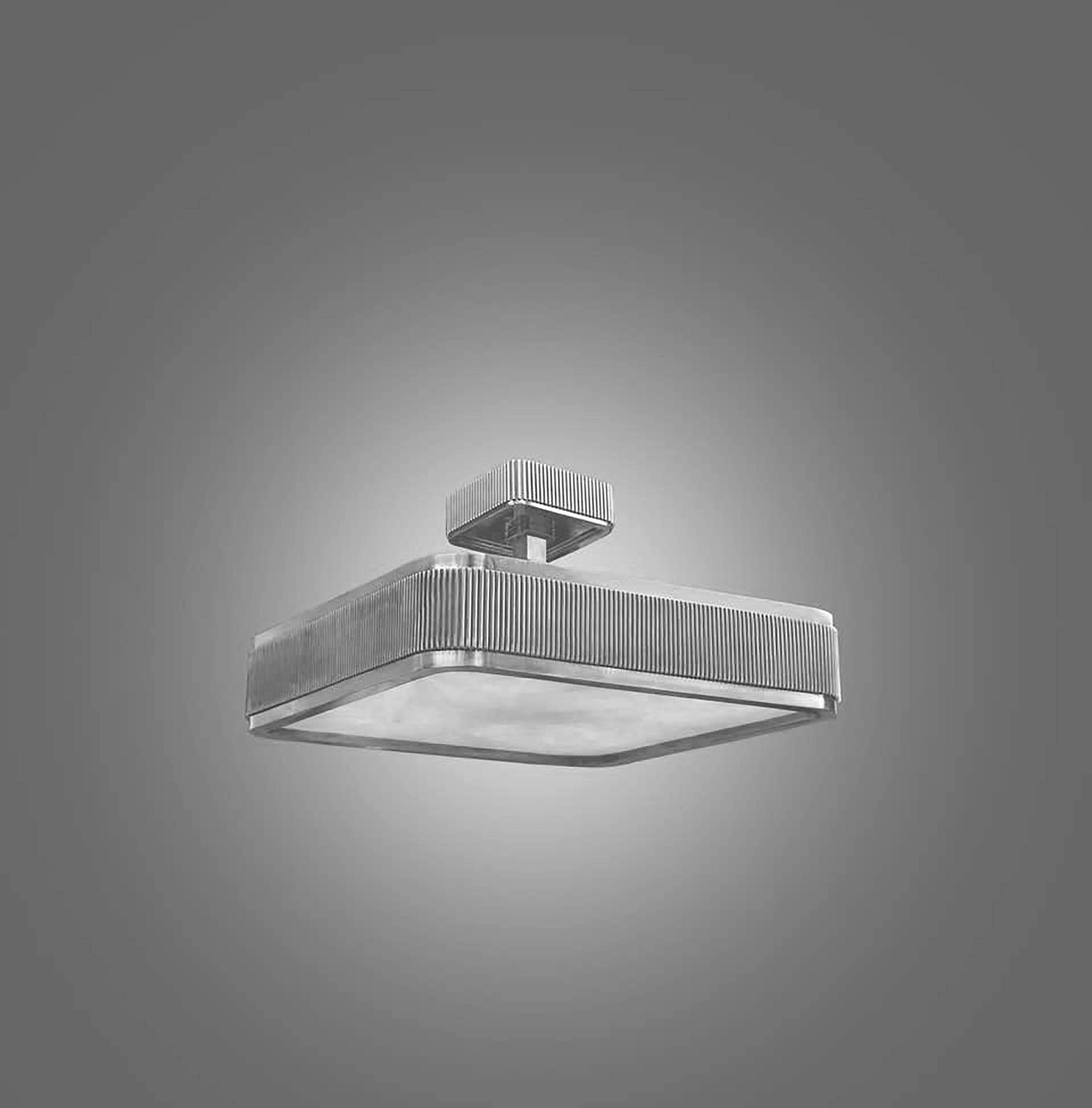 Contemporary BSO 18 Rock Crystal Semi Flush Mount by Phoenix For Sale