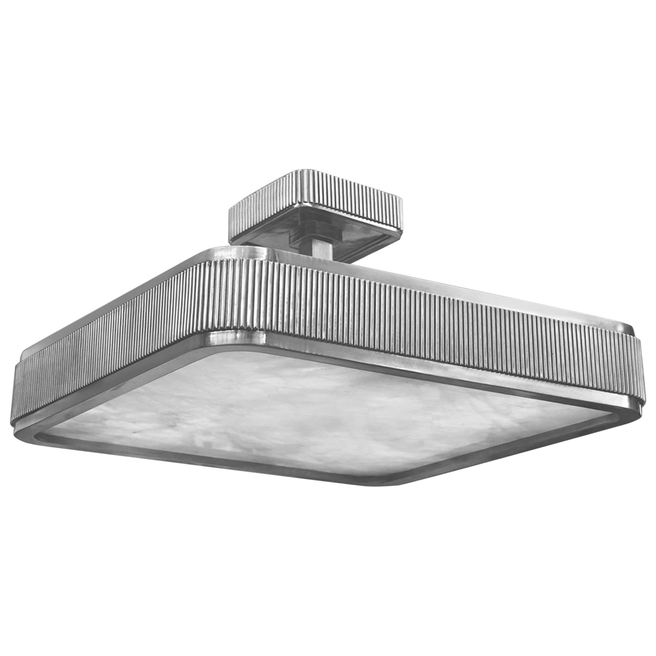 BSO 24 Rock Crystal Semi Flushmount by Phoenix For Sale