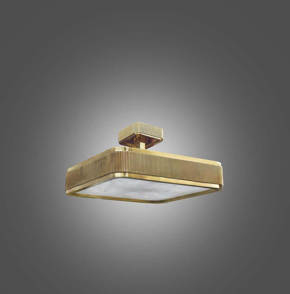 Rock Crystal BSO14 Semi Flush Mount by Phoenix For Sale