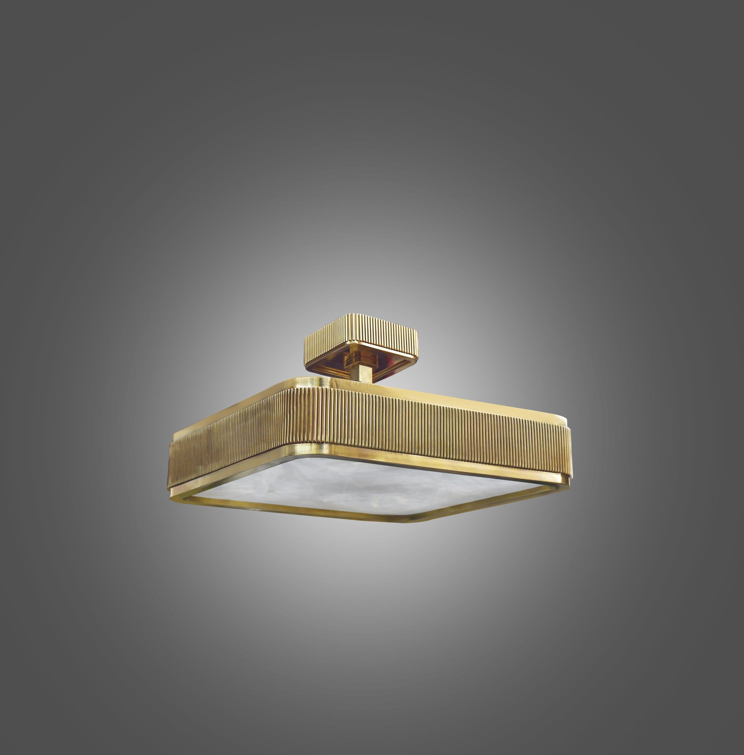 BSO16 Rock Crystal Semi Flush Mount by Phoenix For Sale 1