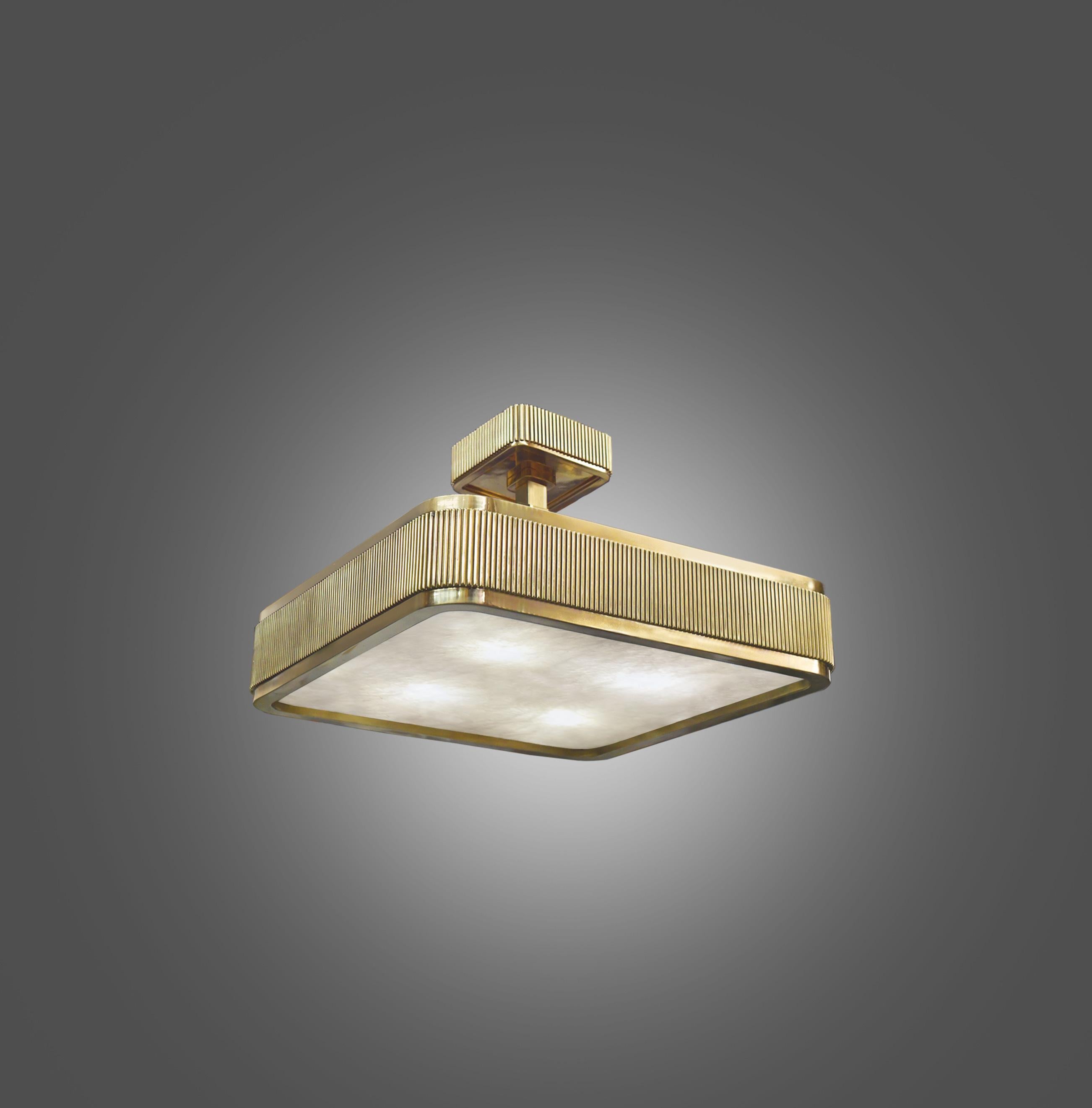 BSO16 Rock Crystal Semi Flush Mount by Phoenix For Sale 2