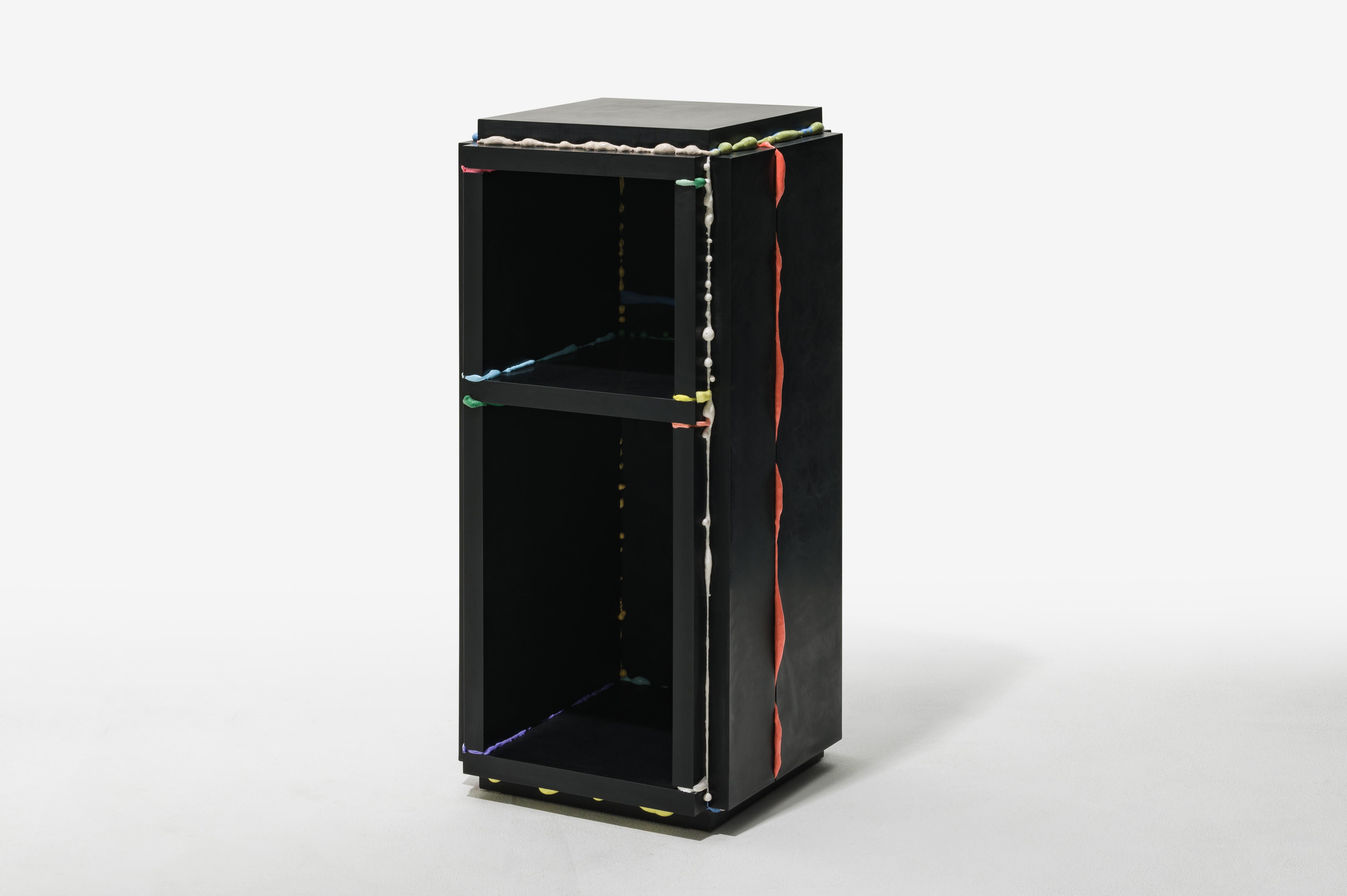 B.S.P Storage 2 by Atelier SOHN
Dimensions: D 36 x W 38 x H 84 cm.
Materials: Waste plastic dust and recycled plastic.

Donghoon,Sohn is a Founder / Designer of Atelier SOHN.  He understands the properties of objects and identifies their variables