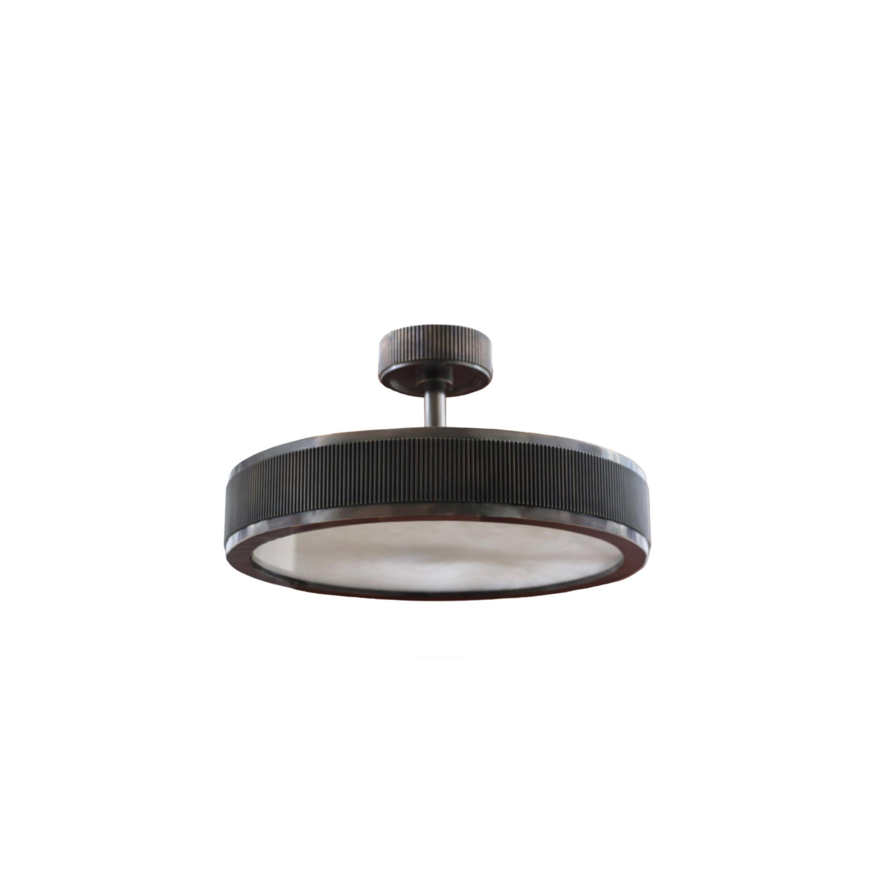 Contemporary BSR18 Rock Crystal Semi Flush Mount by Phoenix For Sale