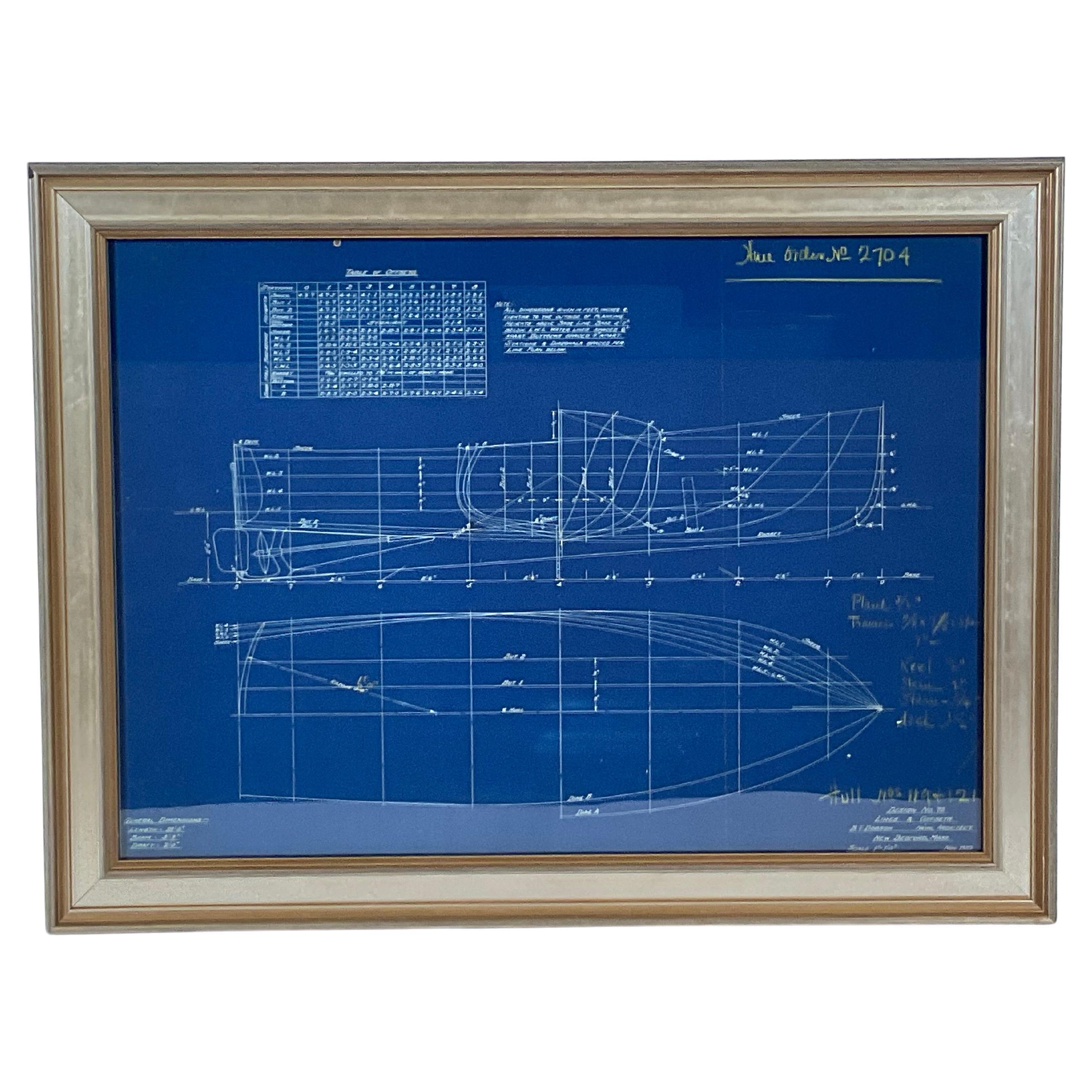 B.T. Dobson Boat Blueprint Design No. 72 For Sale