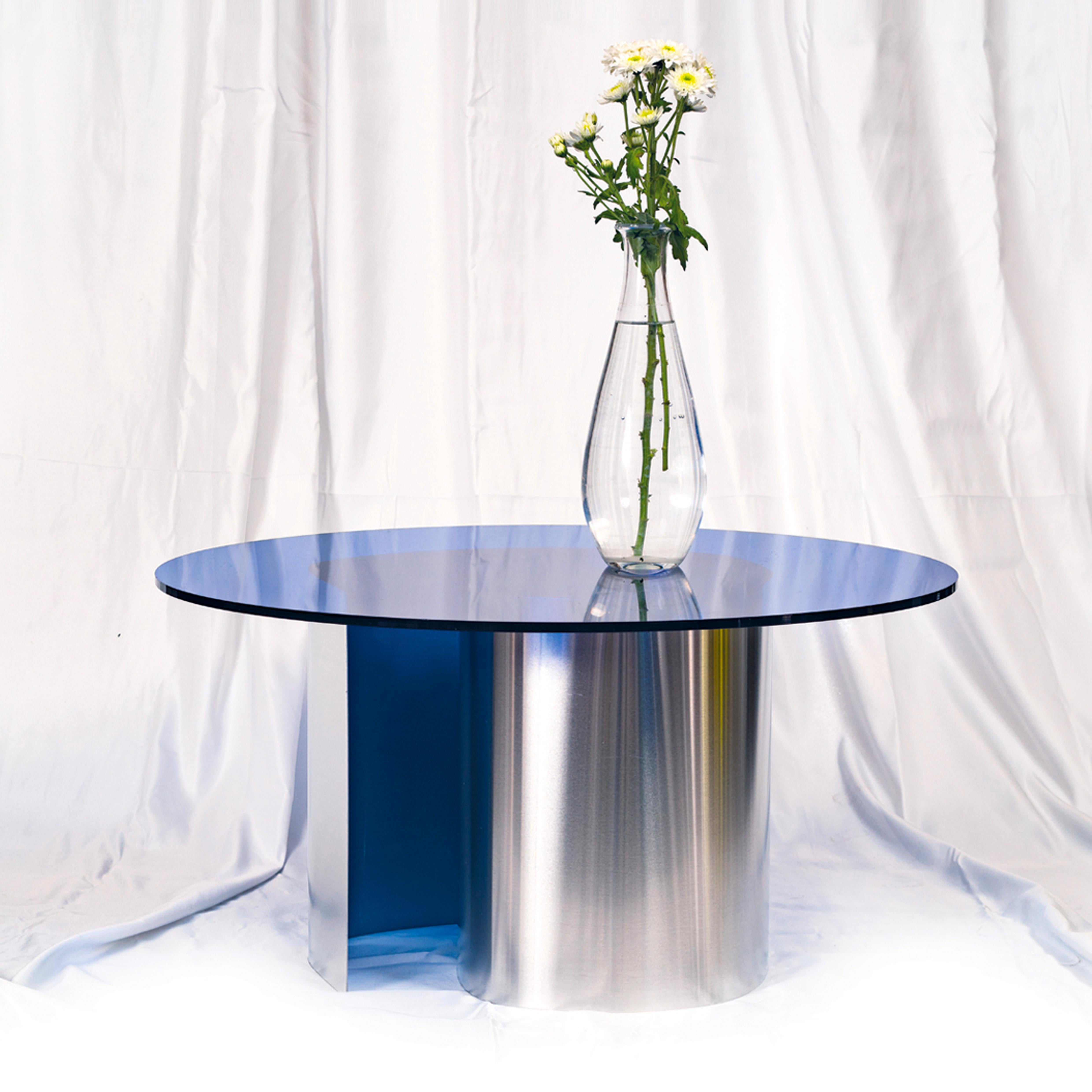 Modern BT01 Contemporary Coffee Table in Aluminium and PMMA For Sale