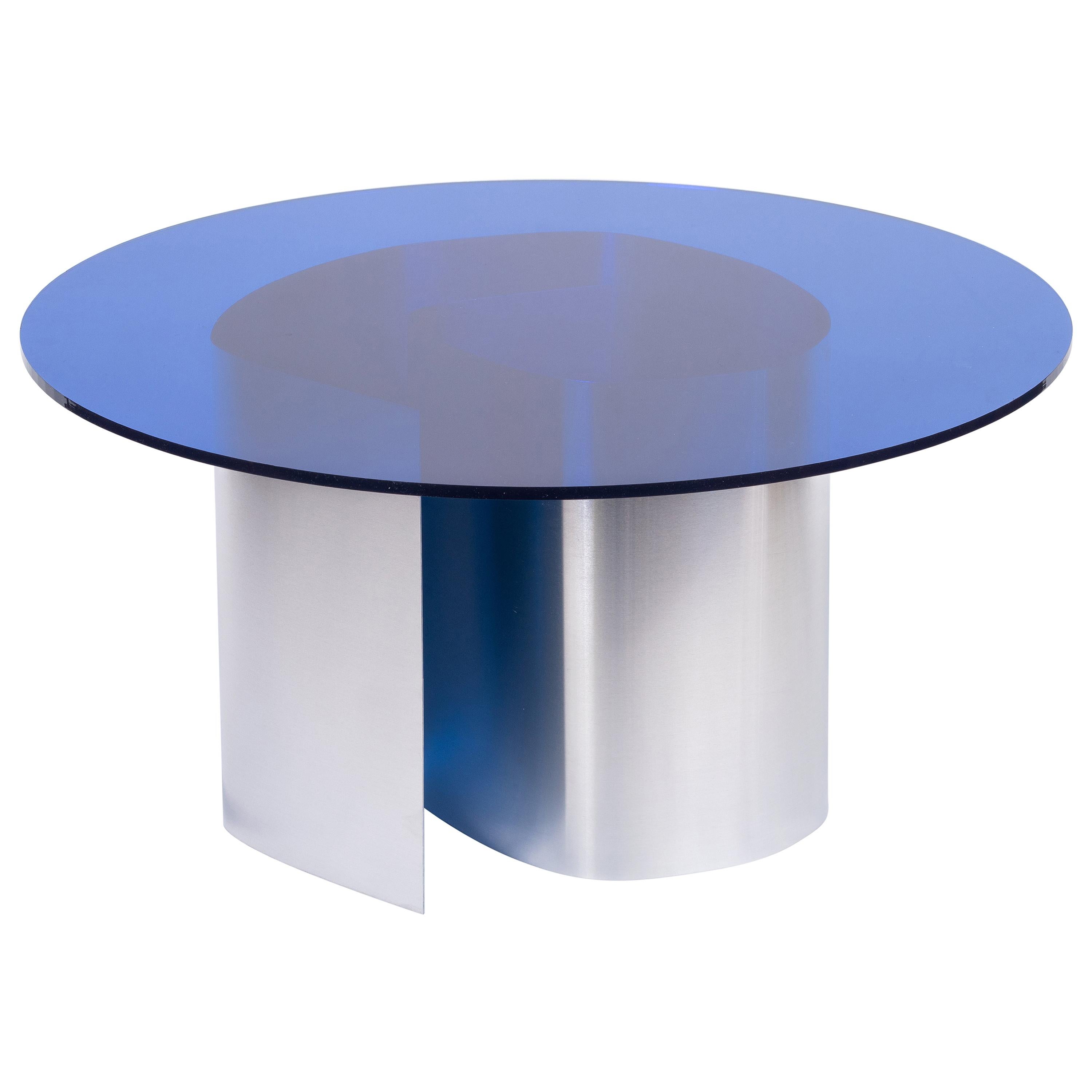BT01 Contemporary Coffee Table in Aluminium and PMMA For Sale